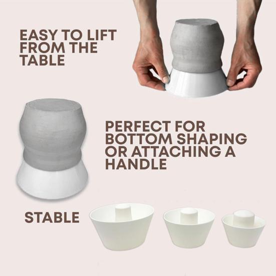 Pottery Rim Cone Shaper Smoother Rounded Rims Shaping Cone 3D Printed Ceramics Pottery Tools Potters Clay Artists Beginners Supplies