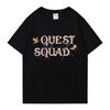 Hot Quest Squad Comfort Colors  T-shirts Short Sleeves Men's Woman Fashion Streetwear Clothes Harajuku Cotton Plus Size Tops
