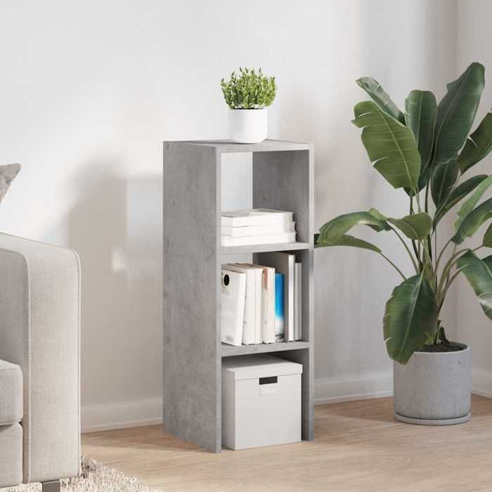 VidaXL Stackable Bookcase Concrete Grey 30x30x80 Cm Engineered Wood, Shelf, Book Shelf, Book Holder, Cabinet 858809