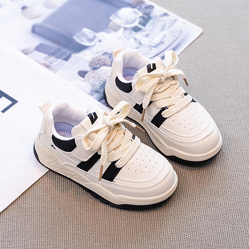 Girls board shoes low-top 2025 spring and autumn new children's sports shoes boys soft-soled white shoes spring casual shoes tide