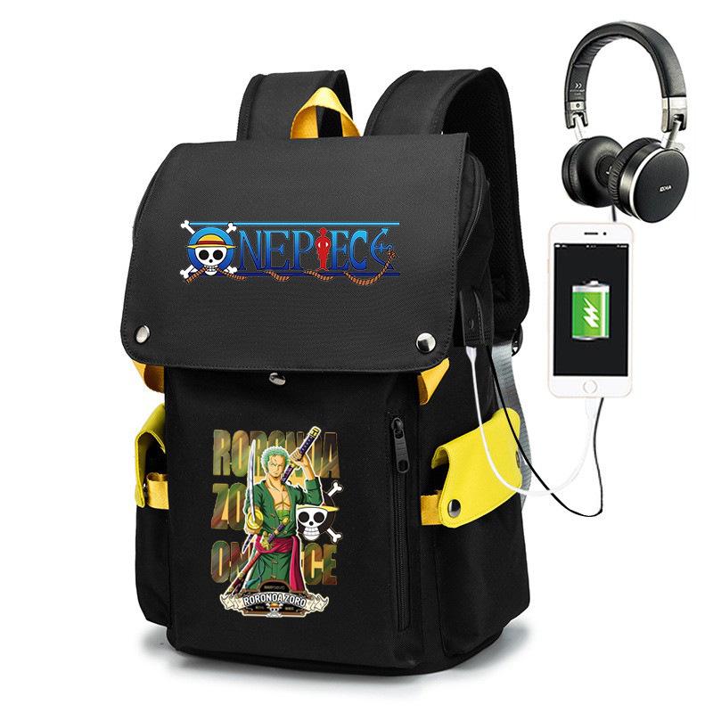 One Piece Luffy Anime Backpack: Large Capacity for Boys and Students (Elementary To High School), Korean Style