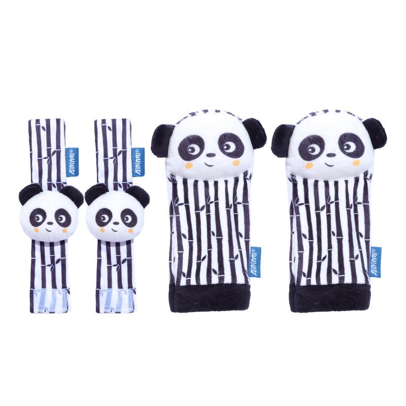 Baby Rattles Socks Toys 0 12 Months Newborn Infant Cartoon Plush Socks Wrist Strap Foot Finder and Wrist Rattles Toys for Babies