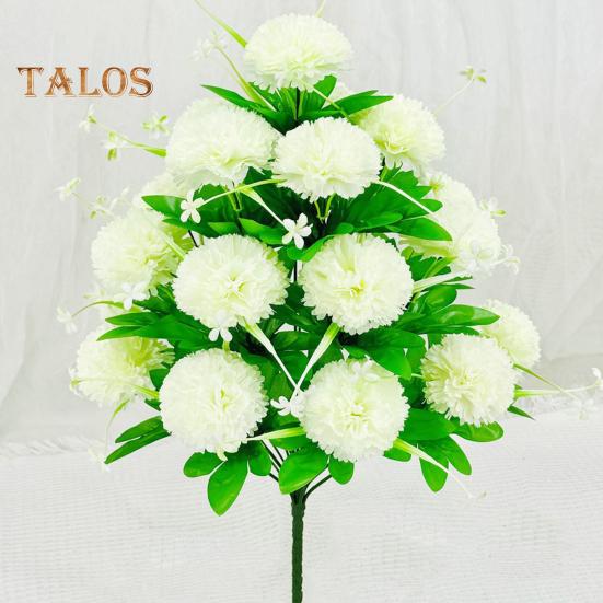 Konstgjord Nejlikarealistisk 18 Huvud Falsk Sidenblomma UV-beständig Bröllopsfest Inomhus Utomhus Trädgård Gård Konstgjorda Blommor Växtdekoration