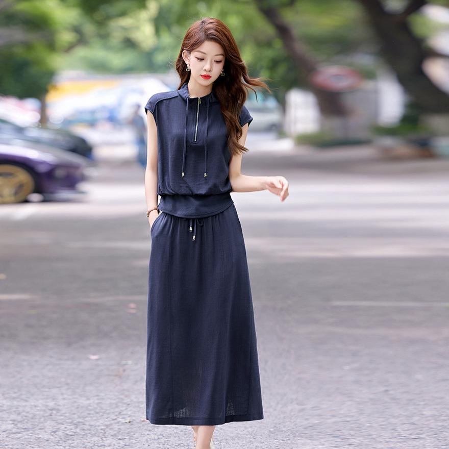 

Повседневный костюм юбка женский новый супер огонь темперамент щедрый и приличный носить костюм из двух частей XXL