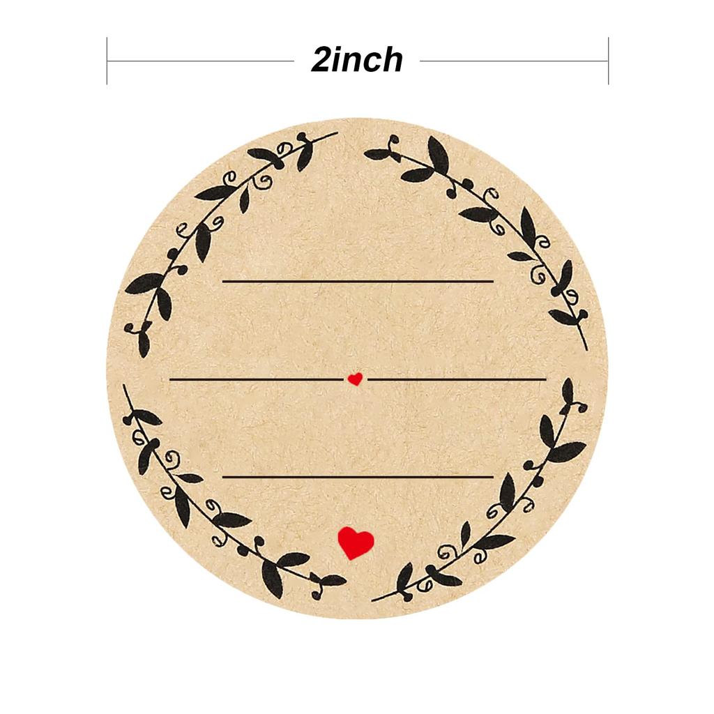 Rola Autocolante Hârtie Kraft 500 Buc. Etichetă Sigiliu Autoadezivă Ambalaj Decorativ Caligrafie Etichetă Binecuvântare Autocolant Sărbători Copt