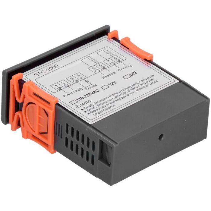 STC-1000 Thermostat numérique 24V - Régulateur de température NTC refroidissement/chauffage, alarme