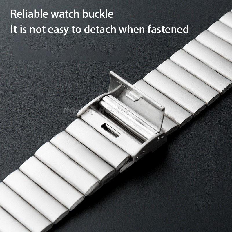 20mm 22mm Stainless Steel Watchband Quick Release Metal Watch Strap Black Silver Rose Gold Replacement Bracelet for Men Woman