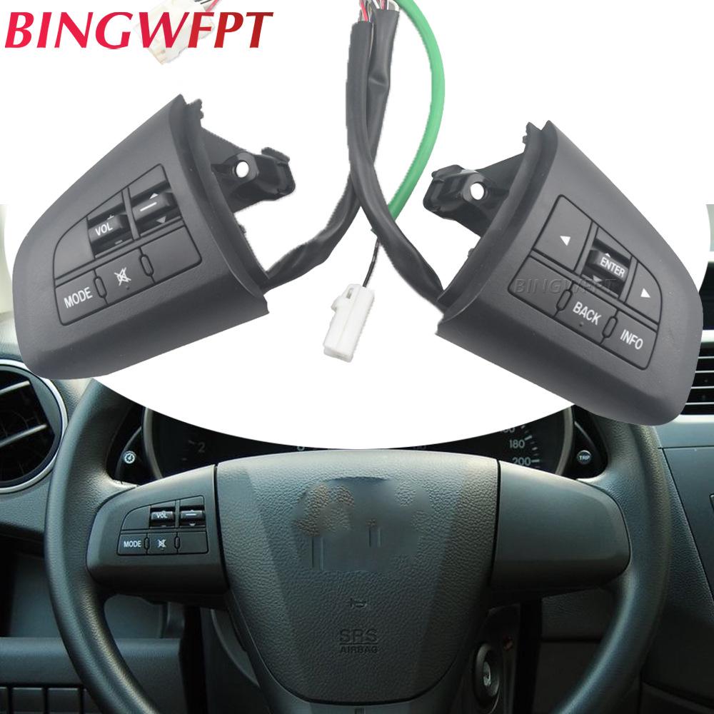 Compatible Multifunction Steering Wheel Audio and Cruise Control Switch for Mazda 3, CX-7, and Axela