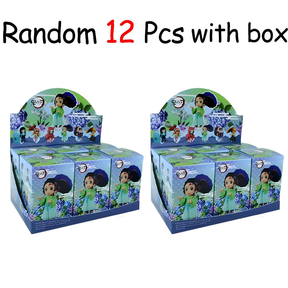 Demon Slayer Kimetsu No Yaiba Plum Rain Mystery Blind Box Tanjirou Nezuko Zenitsu Inosuke Collectible Toy Gift For Manga Lovers