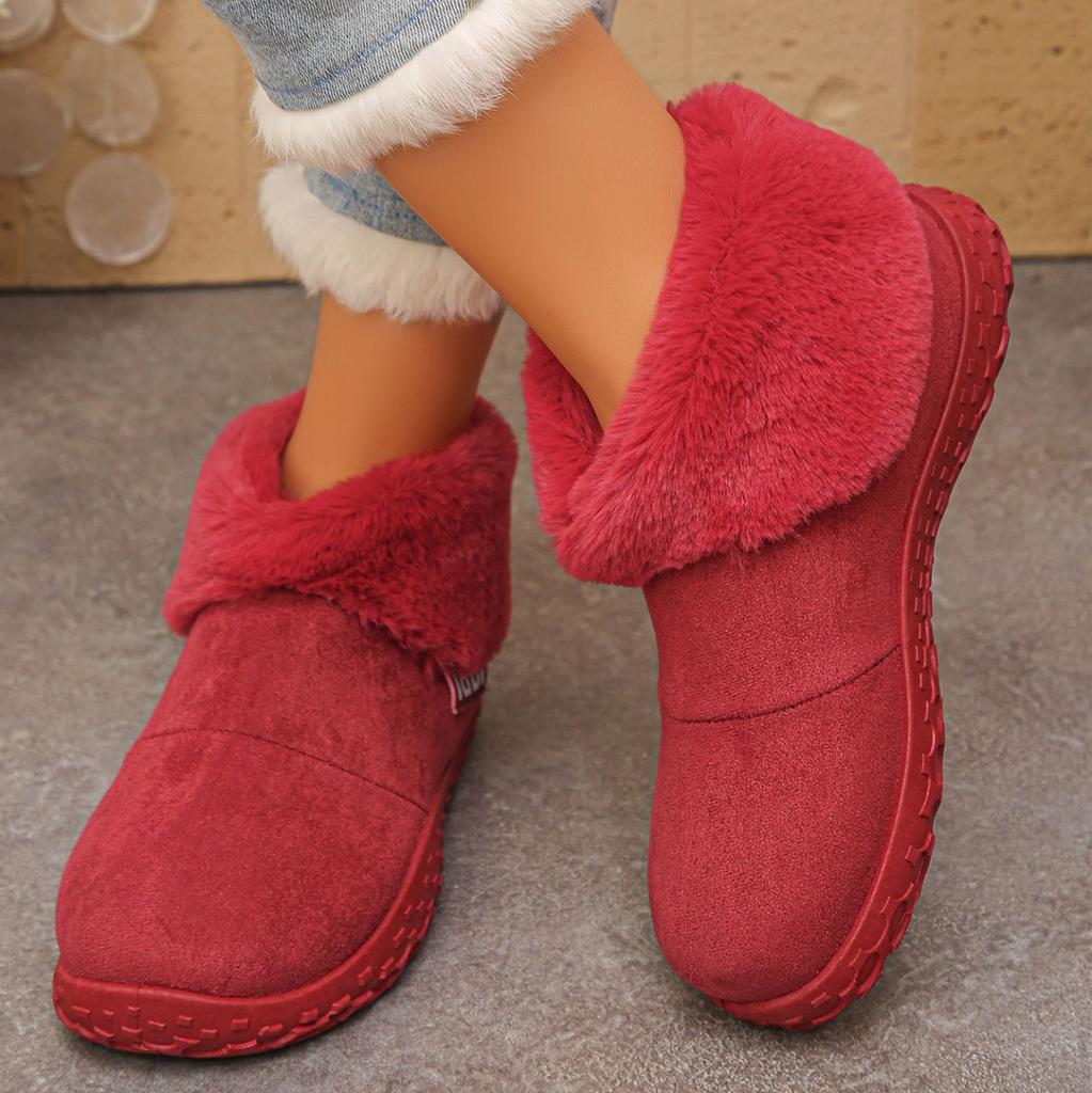 Women's -Lined -Trimmed Short Boots with Thick for Winter