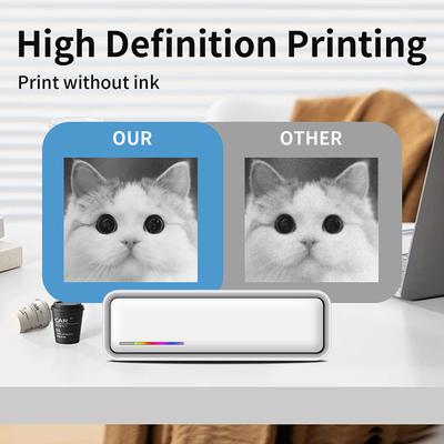 A4 Portable Paper Printer Thermal Printing Wireless BT Connect Compatible with iOS and Android