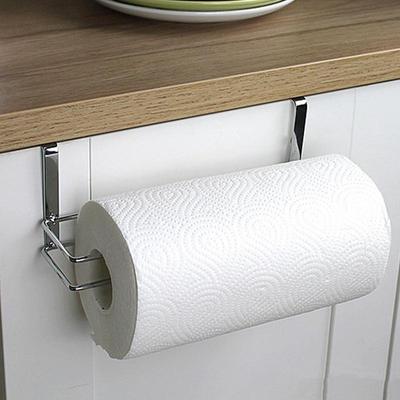 Paper Towel Hanger Tissue No Punch Organizer Storage Rack Kitchen Paper Towel Storage Organizer Hook For Bathroom Household