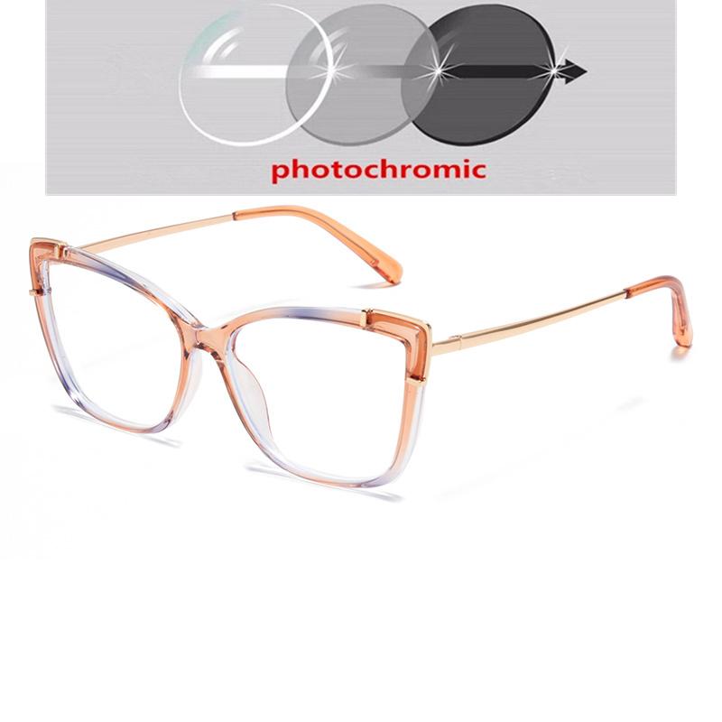 Tea Leopard Frame Cat Eye Prescription Glasses For The Nearsighted Blue Light Blocking Women Myopes Lunettes 0 -0.5 -0.75 To -6
