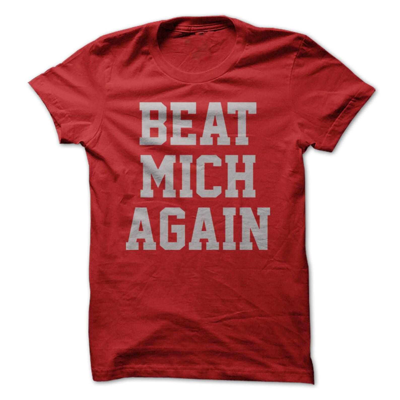Beat Mich Again Design - Red Shirt with Grey Print 3XL