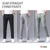 X-cross Men's Stretch Chino Pants, Slim Fit, Golf, Skinny Fit, Pre-hemmed, Plus Sizes, Black, Elastic, Work, Chino Pants, No-Tuck, Long Pants, Easy Fi