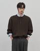 WORK ON BODY OFF Koren Semi-Overfit Cable Henley Neck Knit [Brown]