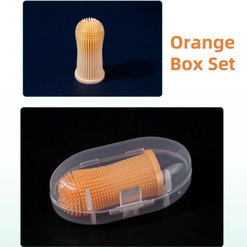 360 Silicone Finger Toothbrush for Dogs Cats, Pet Oral Care Cleaning Glove, BPA Free Gentle Gum Massage, Reusable Dental Brush