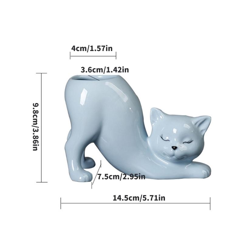 Handmade Mini Cartoon Ceramic Fleshy Plant Pot Planter Gift Ceramic Planter Container for Indoor Garden Desk Decoration