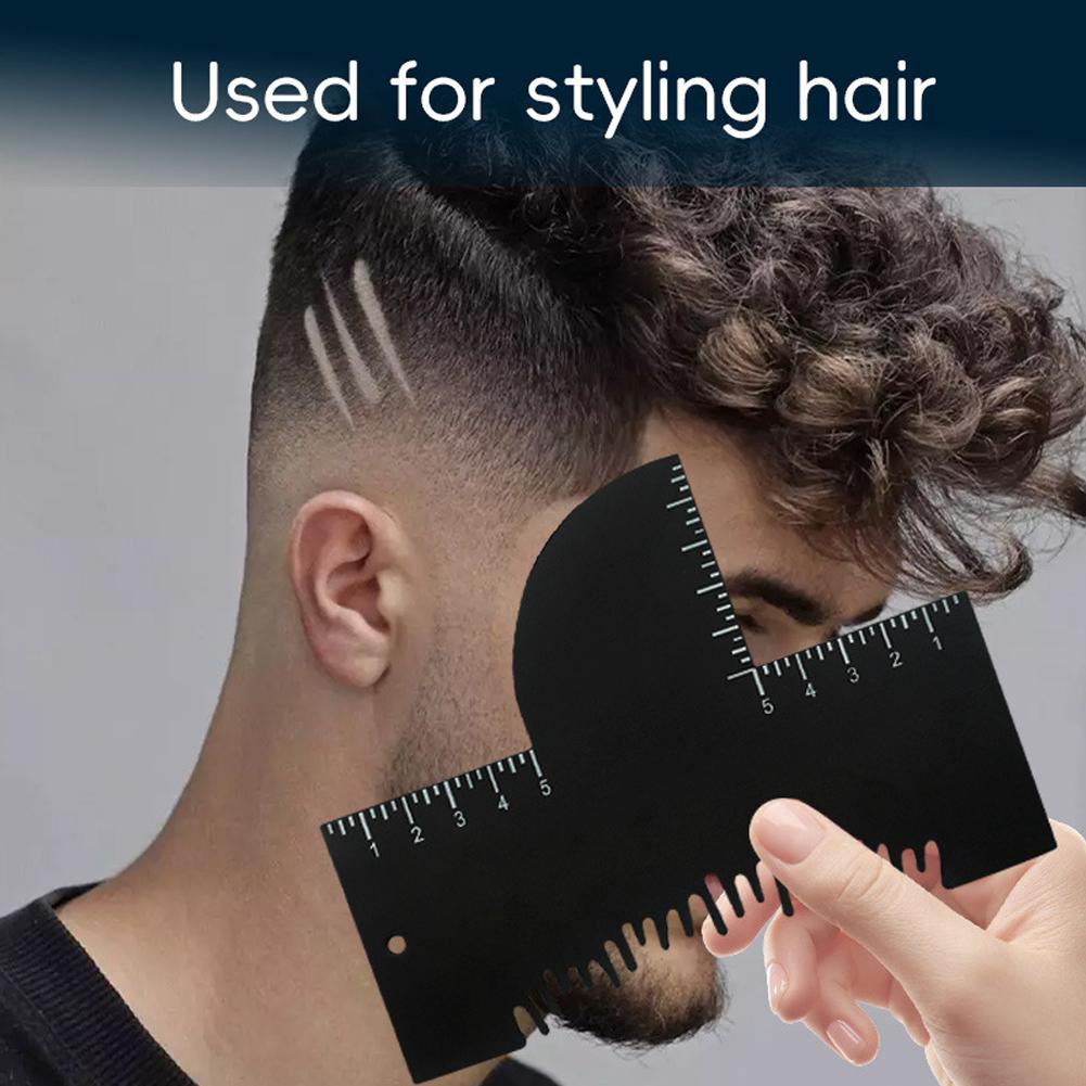 Men Hair Styling Template Barber Haircut Card with Measurement Hairline Enhancement Card Shape Trim Curve Hairline Template