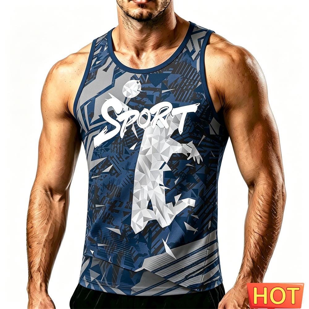 Outdoor Football Sports Men's Tank Top Summer Quick Dry Training Vest Fashion Gym T-shirt Professional Running Sleeveless Shirt