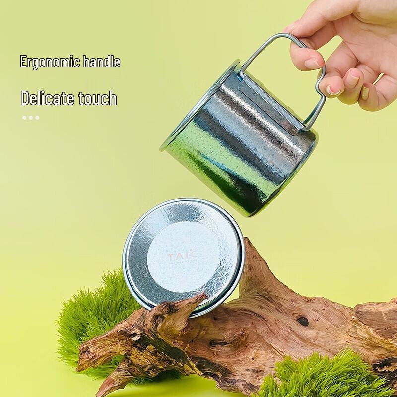 TAIC Pure Titanium Mug with Lid and Handle