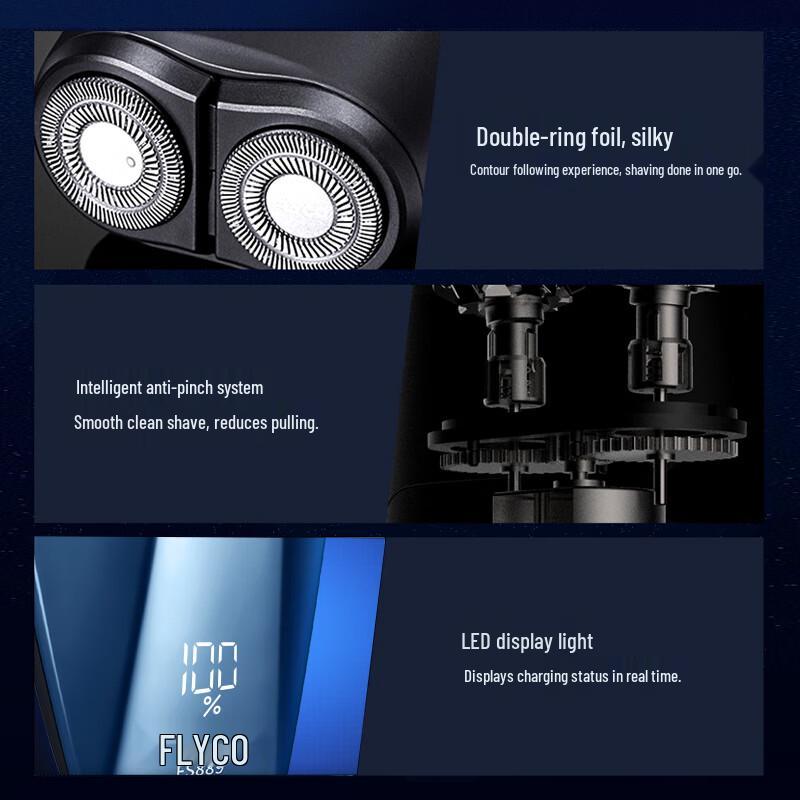 Flyco Smart Portable Dual-Head Rotary Electric Shaver