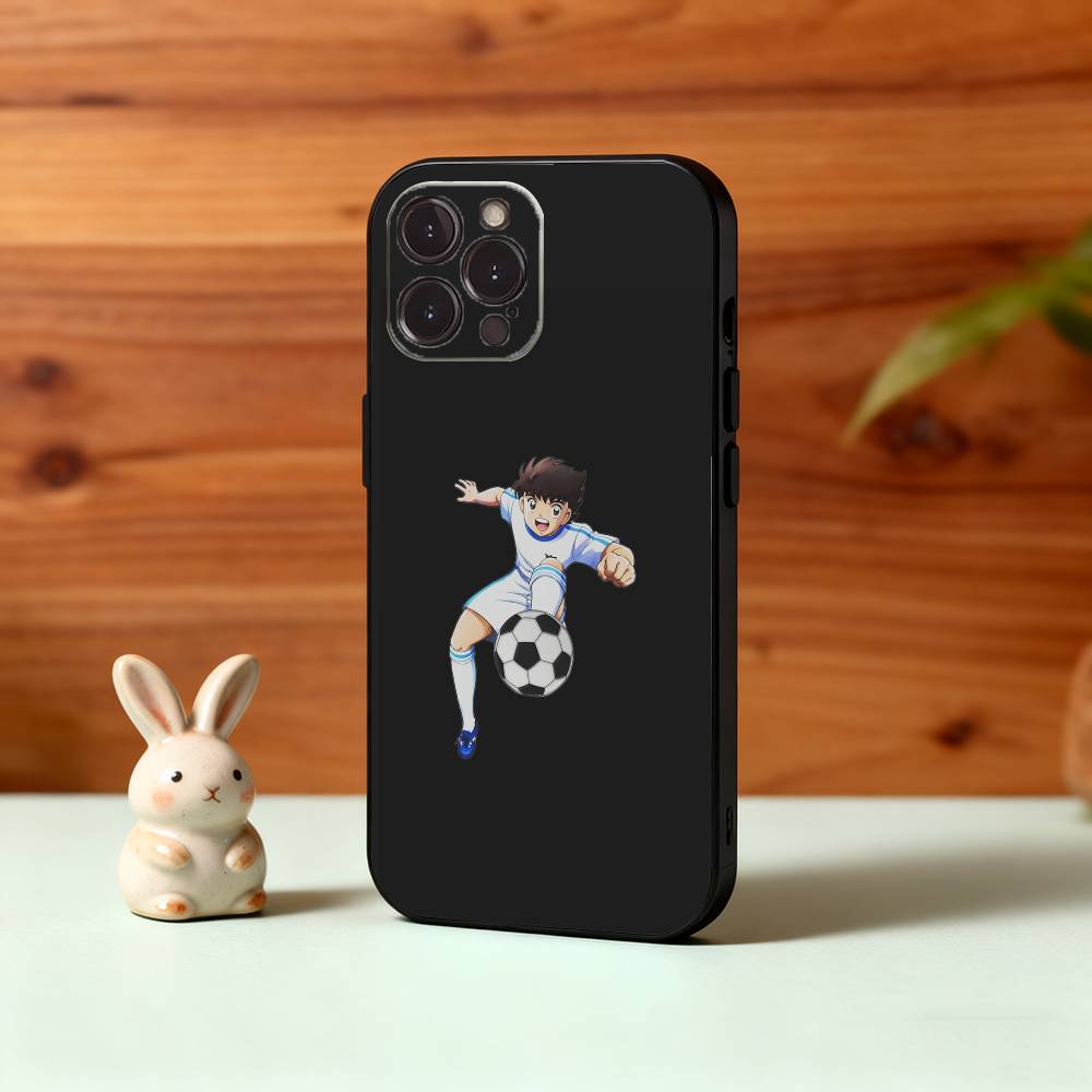 C-Comic C-Captain T-Tsubasas Phone Case For iPhone17,16,15,14,13,12Plus,Pro Max,XS,5G Soft Silicone Black Cover