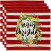 4 Pcs Wrinkle-Proof Nutcrackers Christmas Placemats Soft Tablecloth Christmas Table Mats  Party