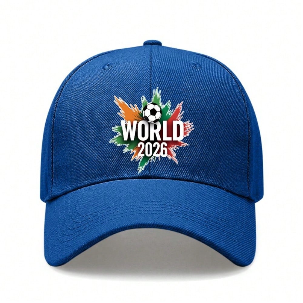 [Sporty Baseball Cap] 2026 World Cup Theme Print Unisex Adjustable Breathable Lightweight Polyester Sun Protection Casual Outdoor Sports Baseball Hat