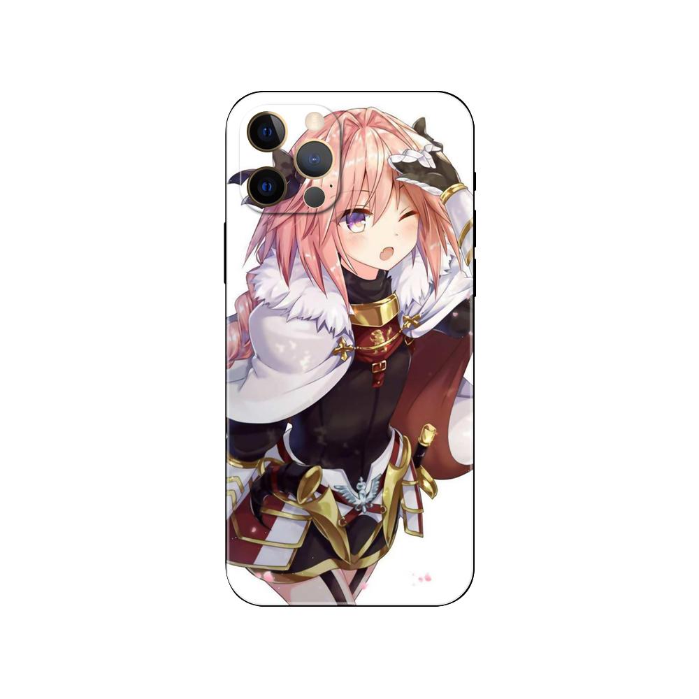Astolfo Phone Case for Iphone 5 5s 2020se 6 6s 7 8 Plus X 10 XR XS 11 12 13 Mini Pro MAX Black Tpu Back Cover