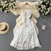 Sling Dress Summer Slimming Vacation Style Lace