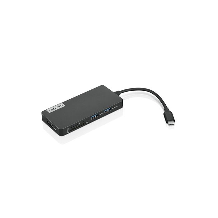 Hub USB Type C - Lenovo - GX90T77924 - 7-en-1 - Gris - USB