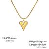 Vintage Heart Pendant Necklace for Women Stainless Steel Jewelry Gold Color Charm Rolo Chains Choker Snake Chain Couple Gift