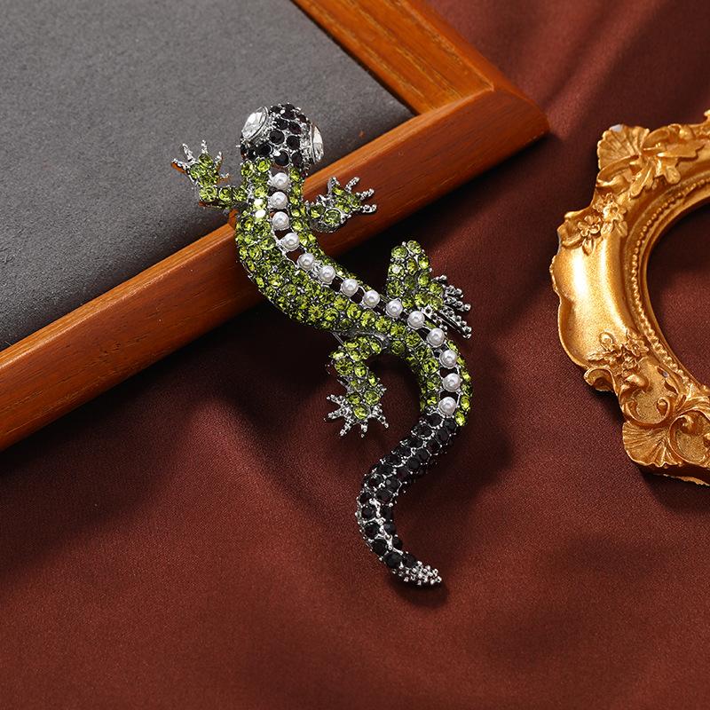 

Креативные Изысканные Женские Мужские Модные Роскошные Значки в виде Ящерицы со Стразами Ювелирные Изделия Классические Животные Кристальные Блестящие Броши Булавки Подарок