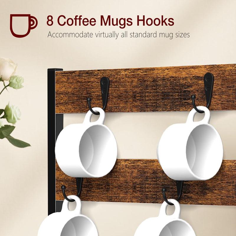 1 coffee machine storage rack, countertop rack manager, coffee bar accessories, spice rack, coffee counter rack