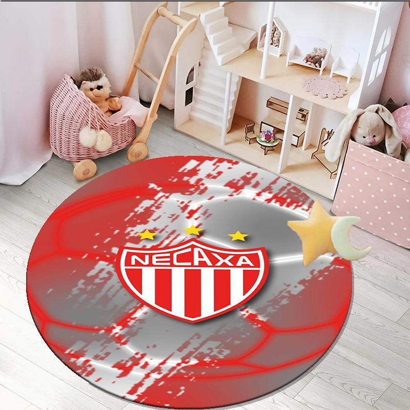 1PC Round Rug Soccer Player Printed Round Area Rug ,Rug For Home Office, Round Chair Rug, Decorative Carpet Fan Gifts Christmas Gift