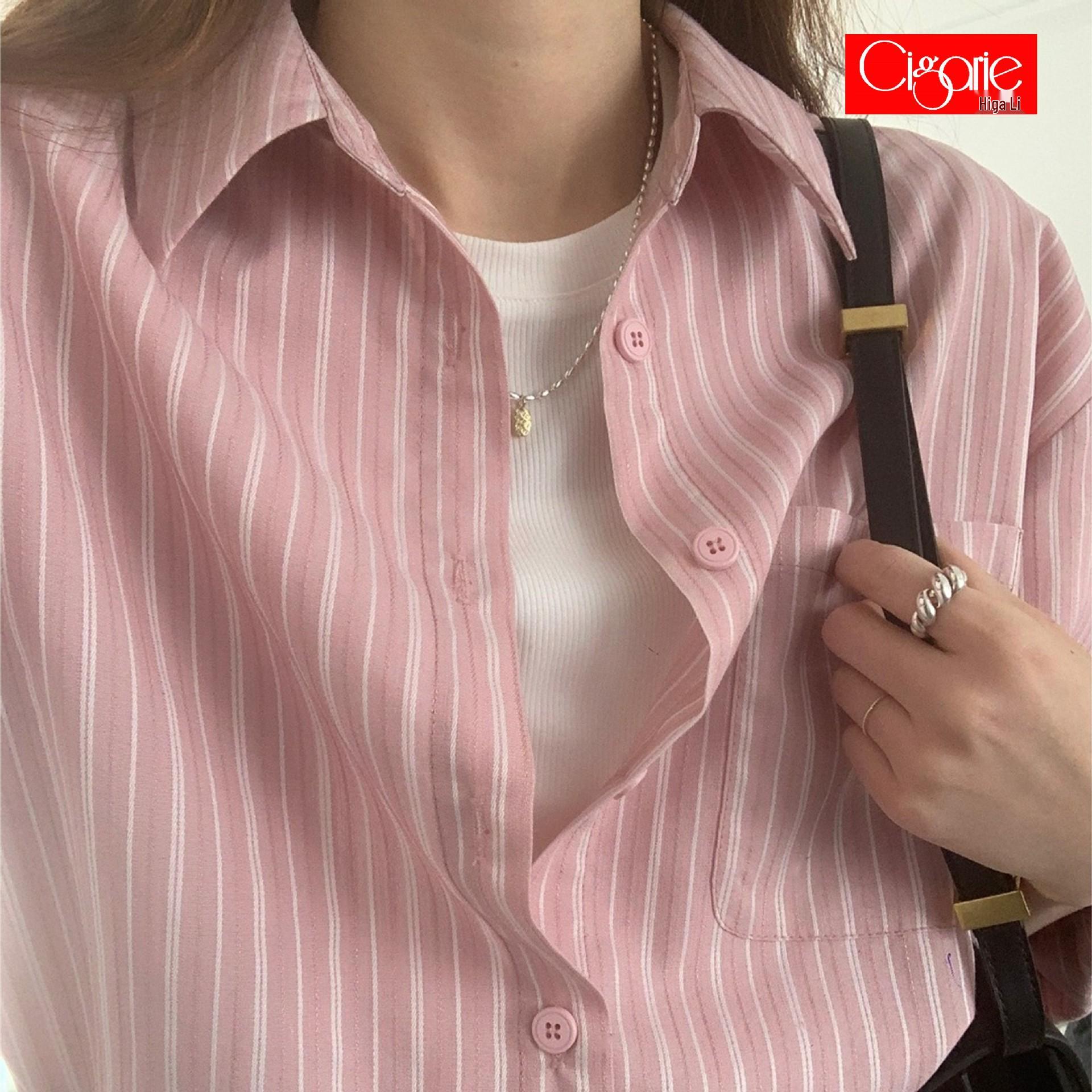 

Женская синяя полосатая рубашка-куртка с длинным рукавом, размер S - Идеально подходит для многослойности весной и осенью, стиль во французском духе Large розовый