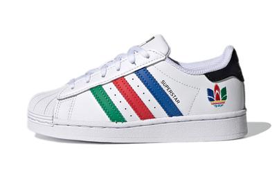 Originals SUPERSTAR Abrasion Resistant Low Top Kids' Skateboarding Shoes White Children Aged 3 7 Years Old FW5238