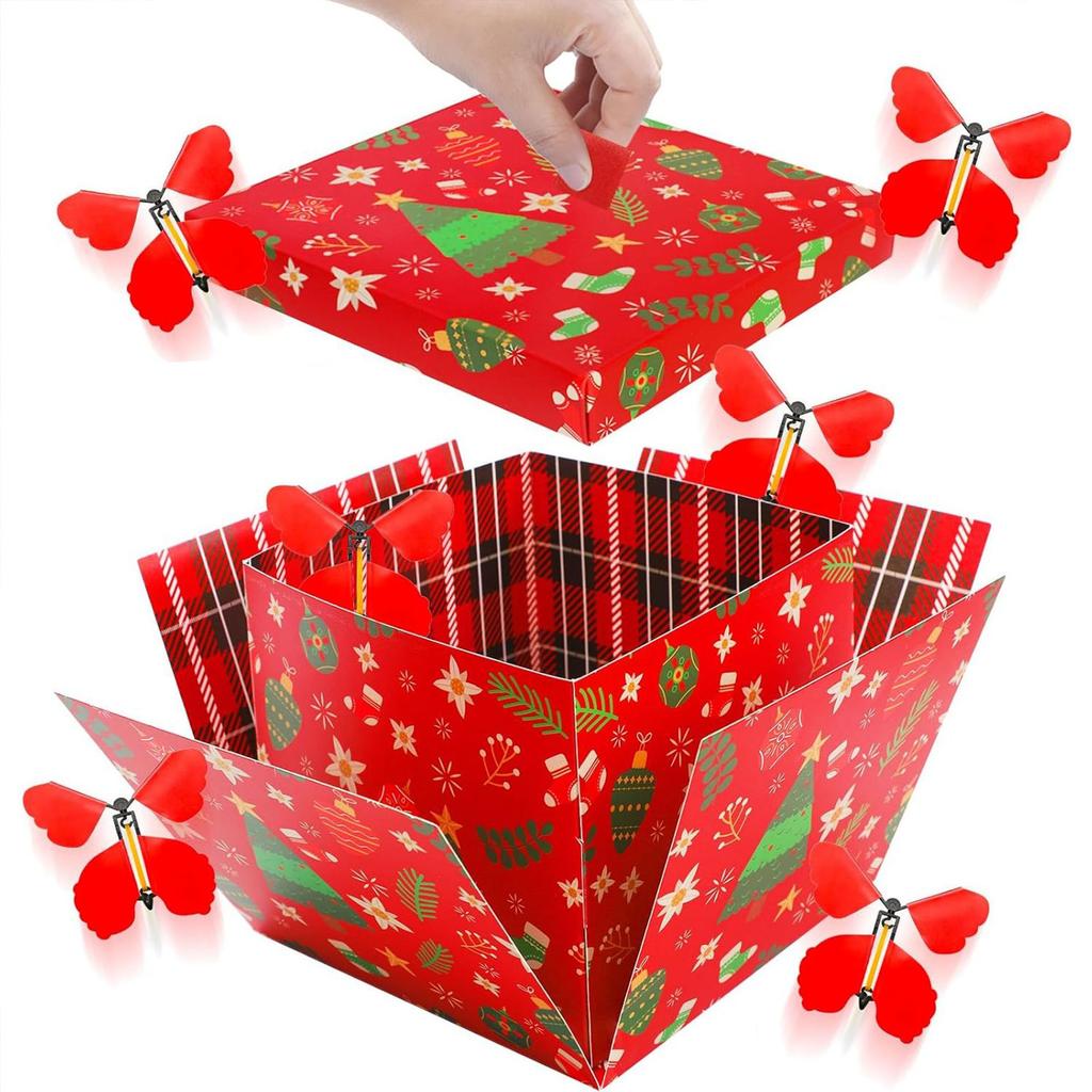 Flying Butterfly Explosion Gift Box Surprise Butterfly Box Christmas Greeting Cake Box Festival Gift Box