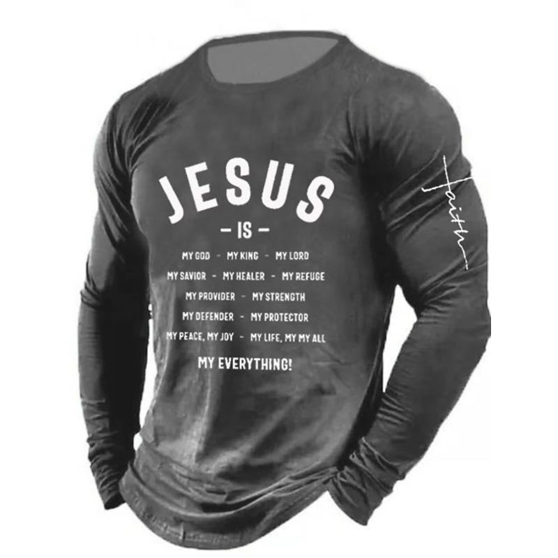 Men's Tshirt Tee Distressed Graphic Prints American Flag National Flag Crew Neck Outdoor Street Long Sleeve Print Clothing