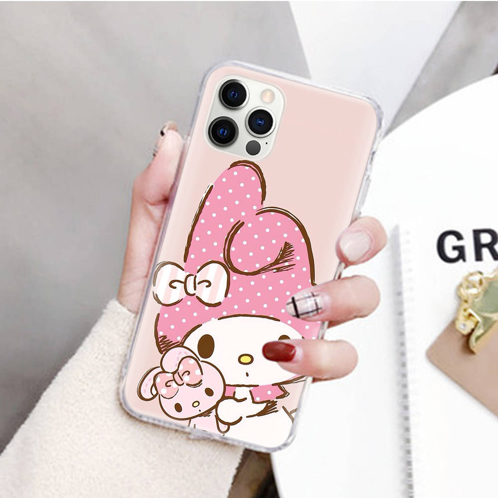 JZ20 My Melody Transparent Case for Samsung A04 A14 A23 M33 M53 Realme 10 9 C35 C55 VIVO Y02 X80 Infinix Hot 30 Note 11 Tecno Spark 8P Pro