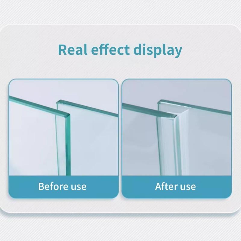Practical Silicone Shower Door Seal Strips Ensures Dry Floor by Prevention Water Leakage Home and Hotel Bathrooms