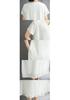 2026 Korean Style V-Neck Plus Size Lace Travel Resort Dress for Women