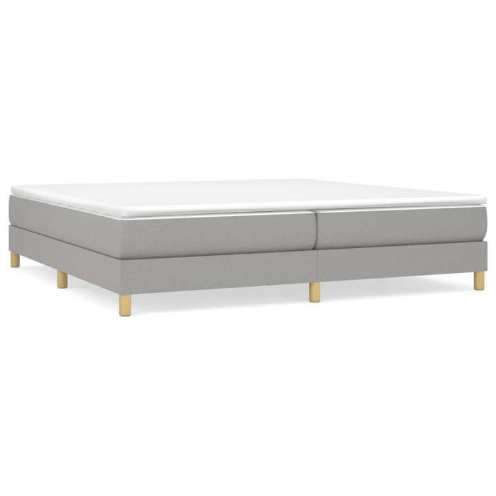 Maison Exclusive - Sommier à lattes de lit avec matelas Gris clair 200x200cm Tissu