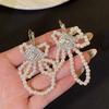 Light Luxury High-End Pearl Earrings, Flower Water Droplets, Niche Retro Earrings, Light Luxury High-End Earrings, Women