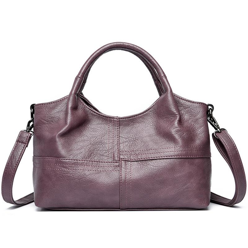 

Bags women s bags 2025 new casual soft leather models light messenger large-capacity commuter handbags women s small bags фіолетовий