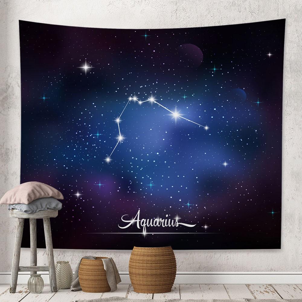 Beautiful Constellations Starry Sky Tapestry Background Cloth Bedroom Home Decoration Star Divination Theme Wall Tapestry