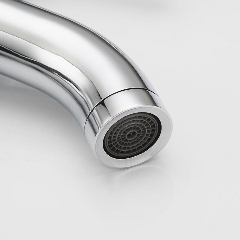 Silver Stainless Steel Hot and Cold Faucet, Basin, Bathroom, Kitchen Faucet, Ceramic Inner Core