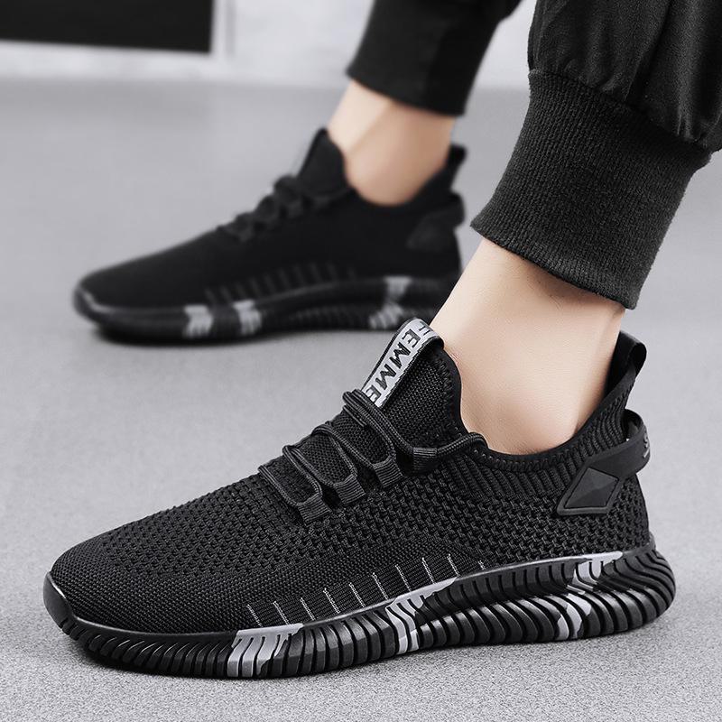 

Мужские модные черные сетчатые летние кроссовки 2024 года — дышащие, легкие и стильные для студентов 43 серый