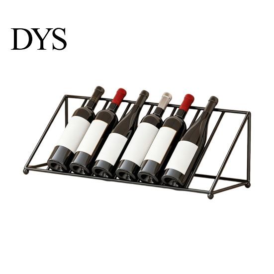 Decorative Wine Display for Restaurant Liquor Bottle Shelf, Tilted Iron Art Rack, Modern Rack Countertop Style Holder, Home Bar Kitchen And